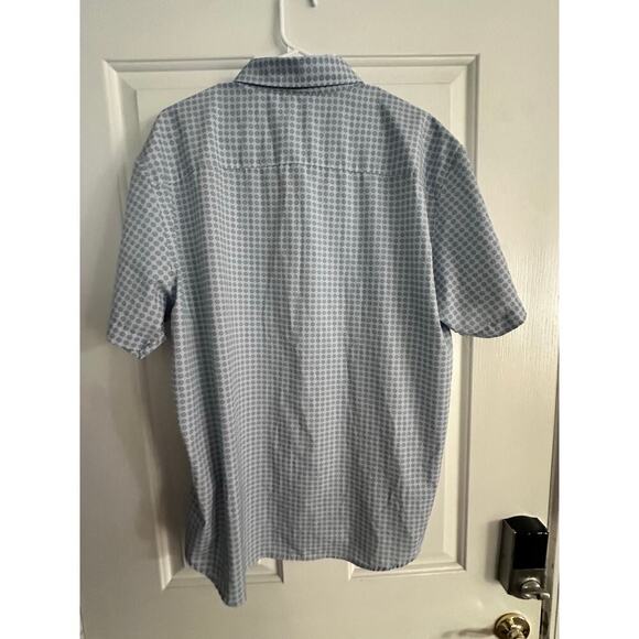 Michael Strahan Performance Dotted 4-Way Stretch Short Sleeve Button Up Shirt XL - Picture 3 of 4